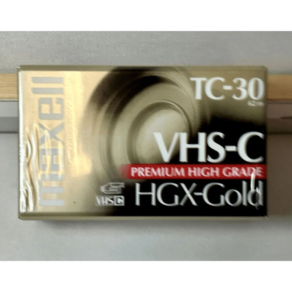 Maxell VHS-C TC-30 HGX-Gold Camcorder Blank Tape Premium High Grade New Sealed